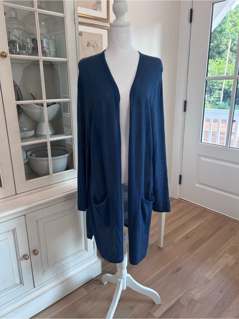 J Jill Long Open Cardigan Sz Large